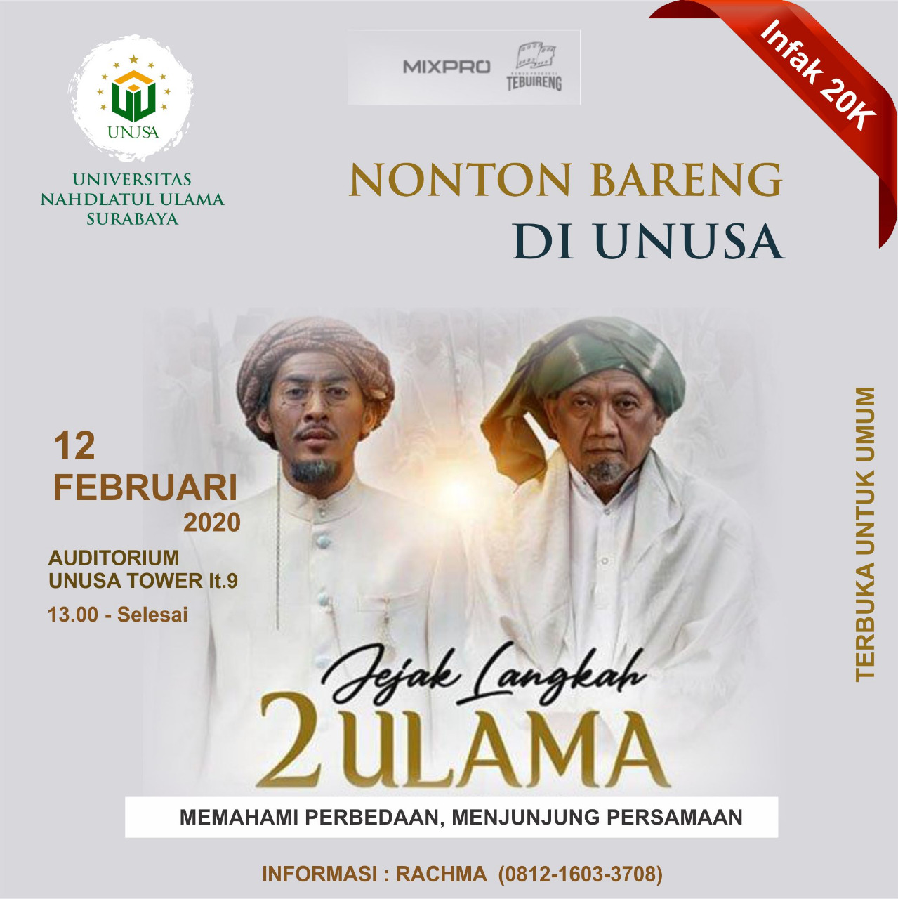 UNUSA Gelar Nobar Film Jejak Dua Ulama - UNUSA