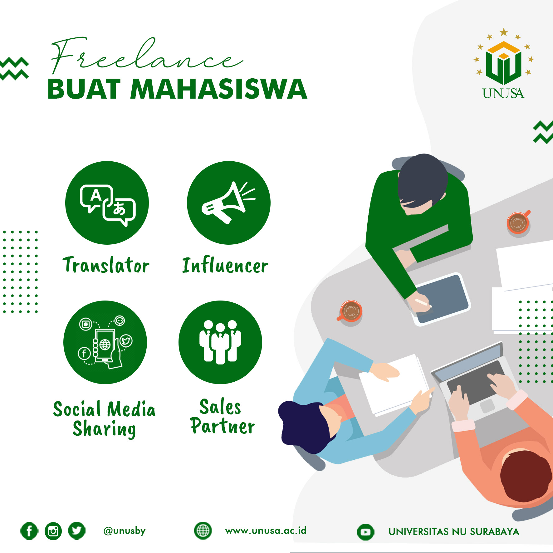 Freelance Buat Mahasiswa - UNUSA