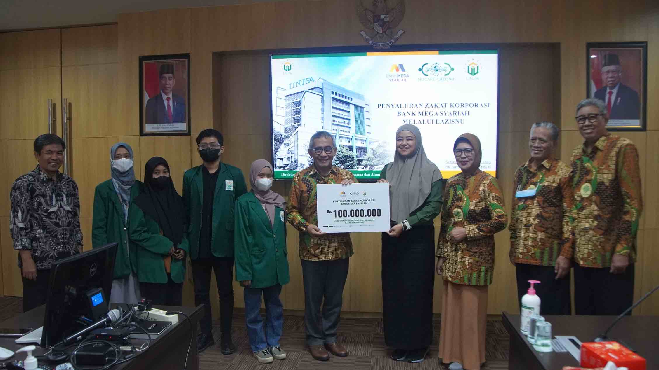 Melalui Lazisnu, Unusa Terima Zakat Korporasi Dari Bank Mega Syariah ...