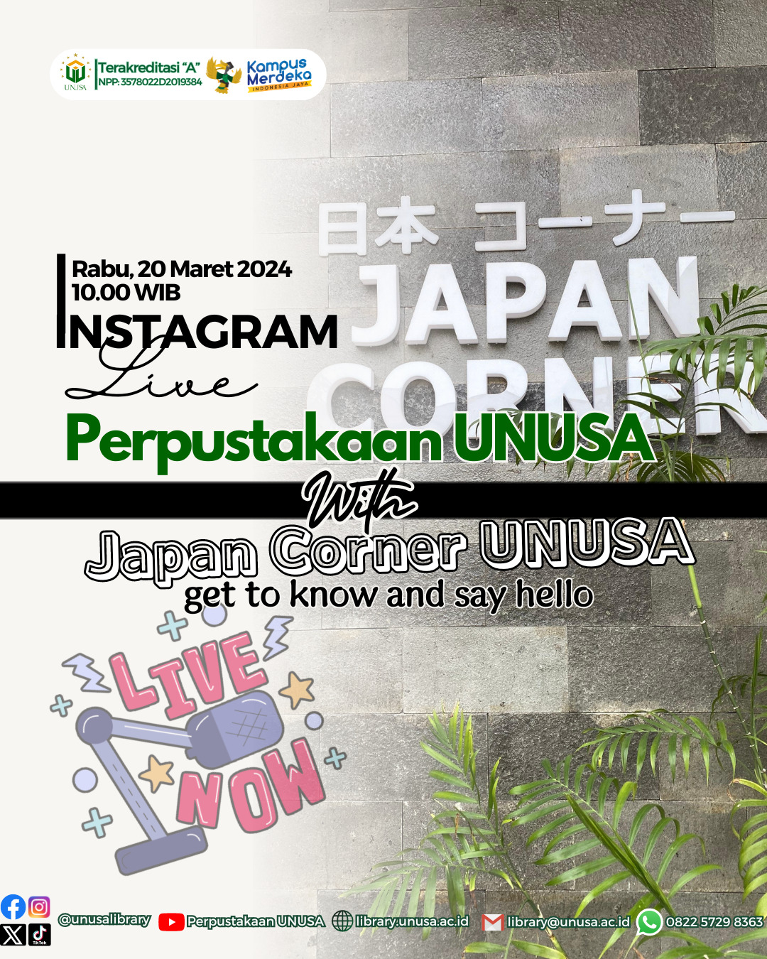 Live Unusa Library with Unusa Japan Corner