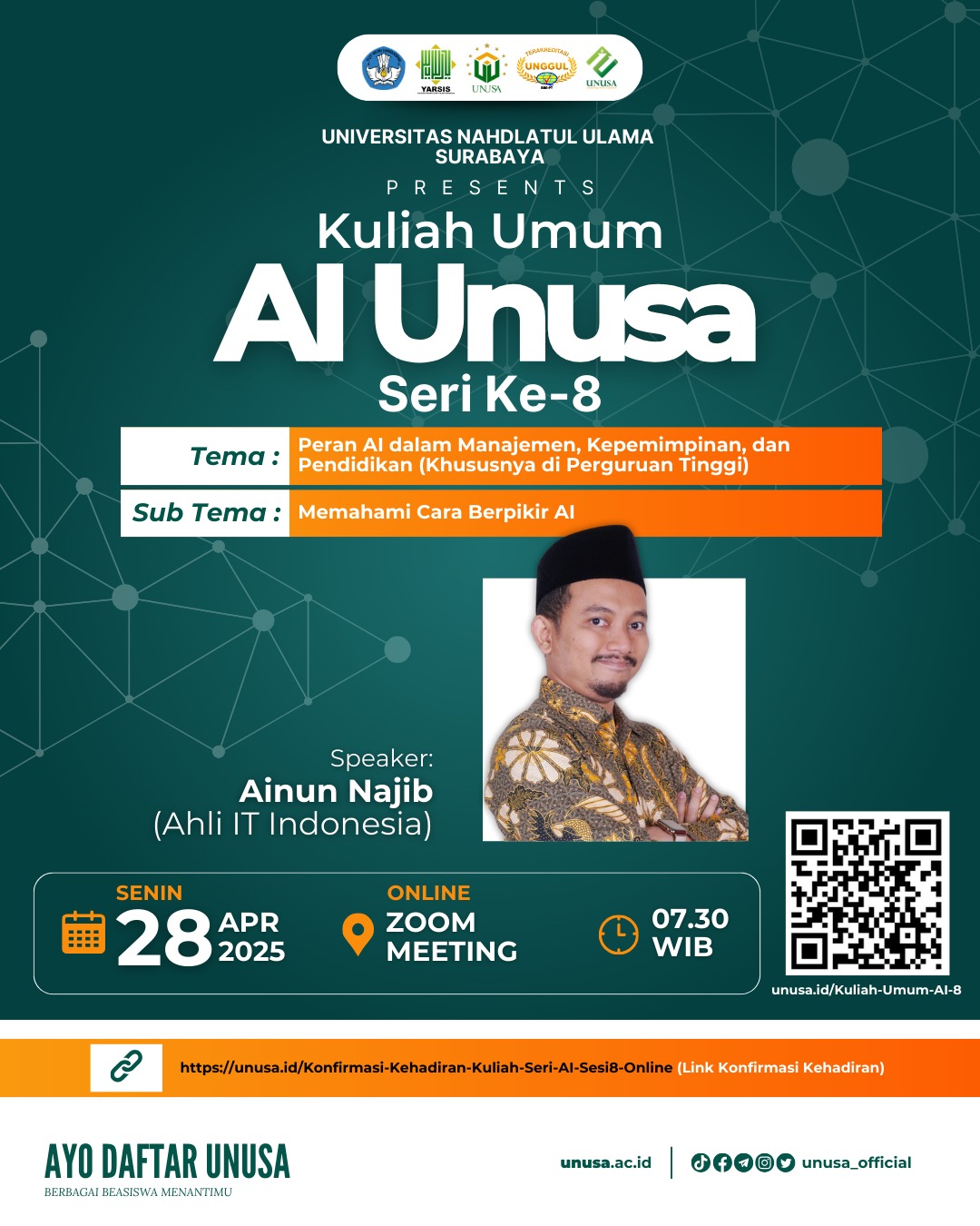 Kuliah Umum Artificial Intelligent Peran AI dalam Manajemen Kepemimpinan Pendidikan di Perguruan Tinggi